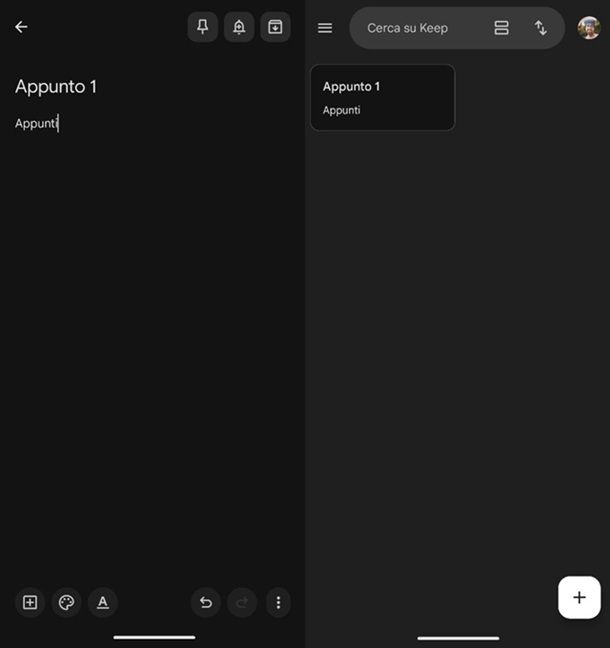 Altre app per studenti universitari Google Keep