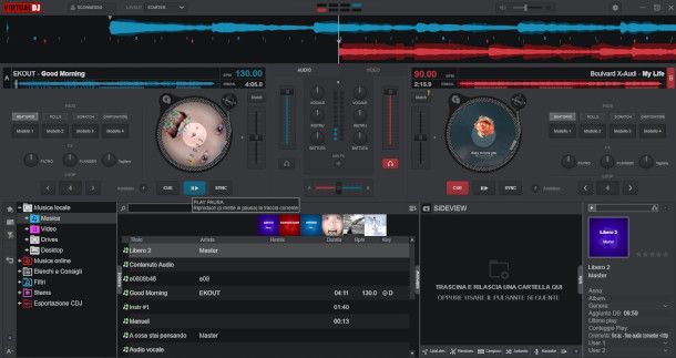 interfaccia Virtual DJ