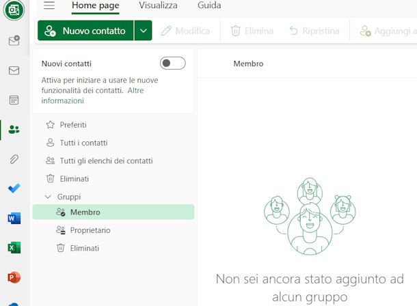 Come uscire da un gruppo Outlook