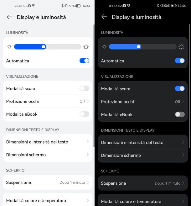 Come attivare la dark mode su Huawei