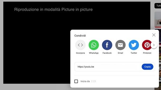 Come creare un link di un video YouTube