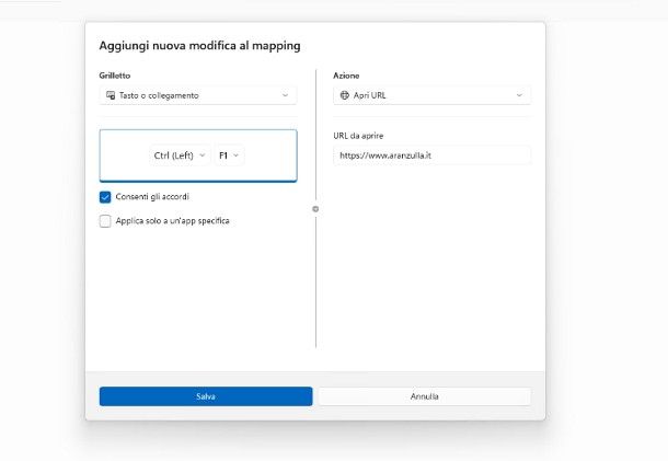 Come configurare tasti della tastiera