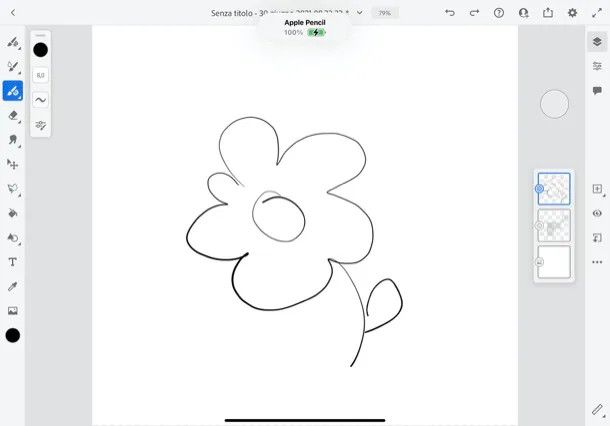 schermata app Adobe Fresco iPad