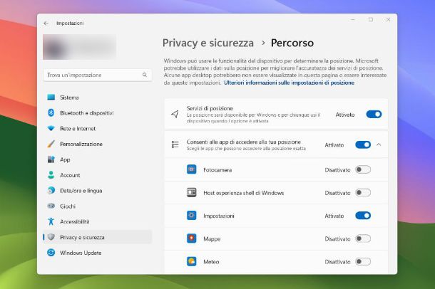 Come attivare localizzazione su PC Windows