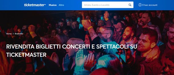 Rivendere i biglietti su TicketMaster