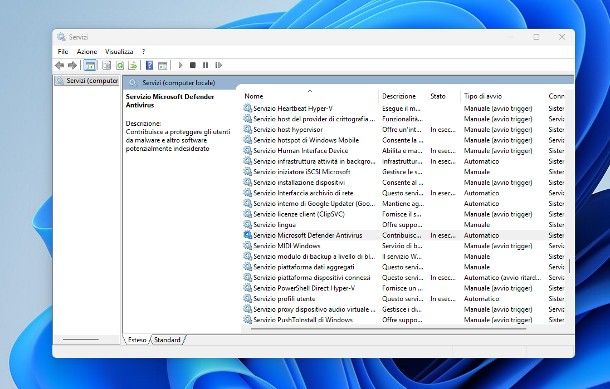 Come attivare Windows Defender bloccato