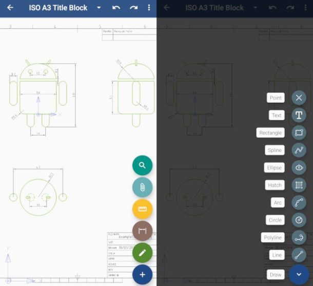 schermate app GnaCAD