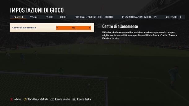 Come togliere Aree di interesse FIFA impostazioni