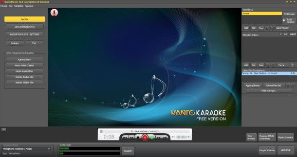 interfaccia Kanto Karaoke per PC