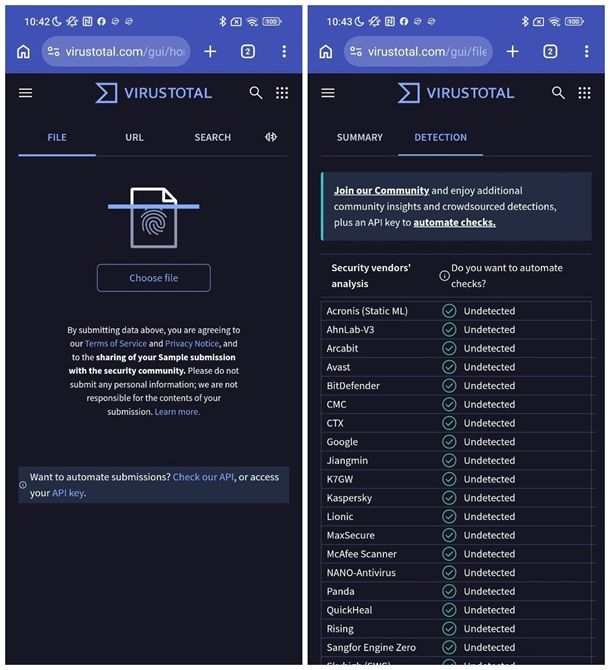 Antivirus Android online gratis
