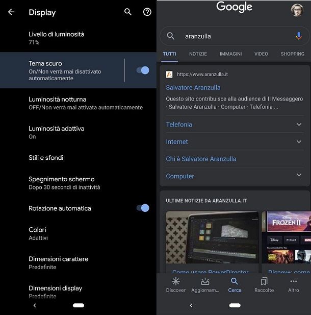 Come attivare la dark mode su Android