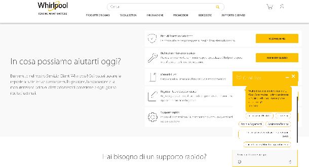 Whirlpool- supporto via chat