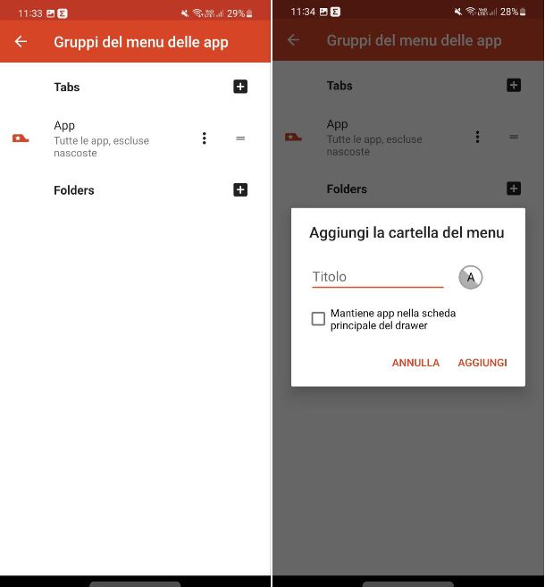 Come creare cartelle Android