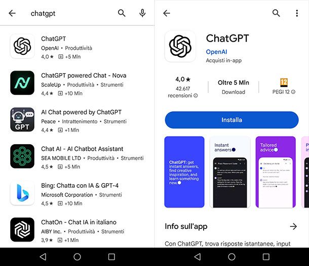 Come installare ChatGPT su Android