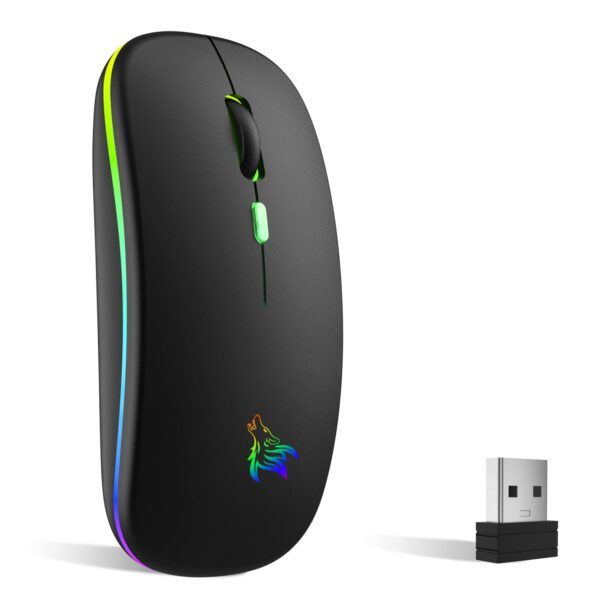 1 pezzo Mouse ufficio Mouse da gioco Usb ricaricabile Mouse silenzioso  Ergonomico Laptop Mouse senza fili