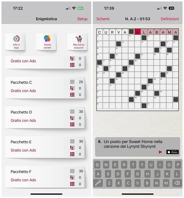 App per risolvere cruciverba su iPhone