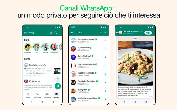 Come funzionano i canali WhatsApp