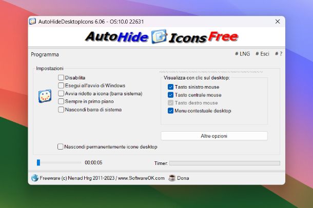 Programmi per nascondere icone desktop