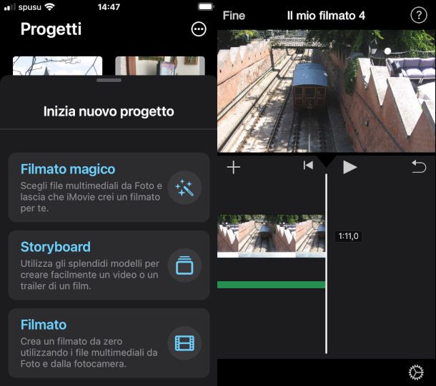 iMovie per iPhone