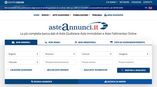 asteAnnunci.it home page