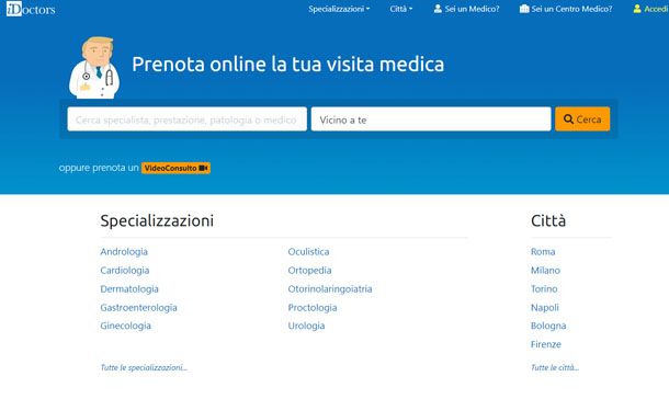 iDoctors per trovare medici