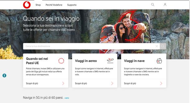 Vodafone offerte per l'estero 2023