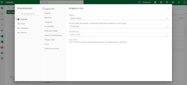 Cambiare lingua su Outlook.com
