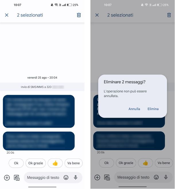 Come cancellare SMS inviati su Android