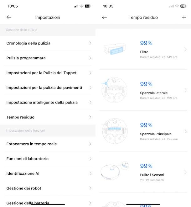 Verifica usura materiali Dreame L20 Ultra