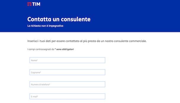 Contattare TIM Business