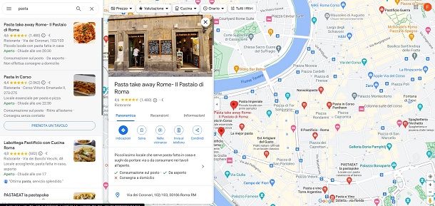 google maps ristoranti