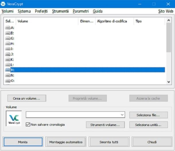 Decriptare con VeraCrypt