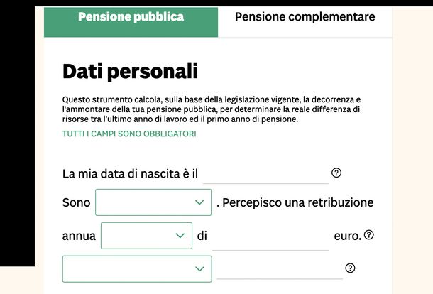 Simulatore pensioni Sole 24Ore