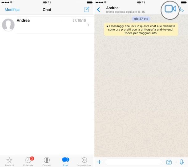Come fare videochiamate con WhatsApp