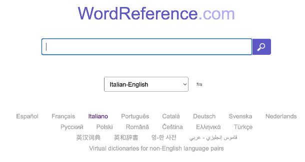 WordReference.com dizionario