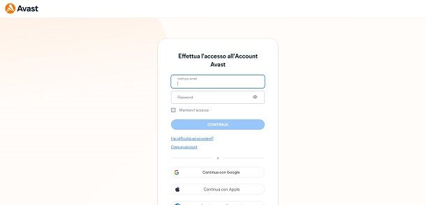 avast account