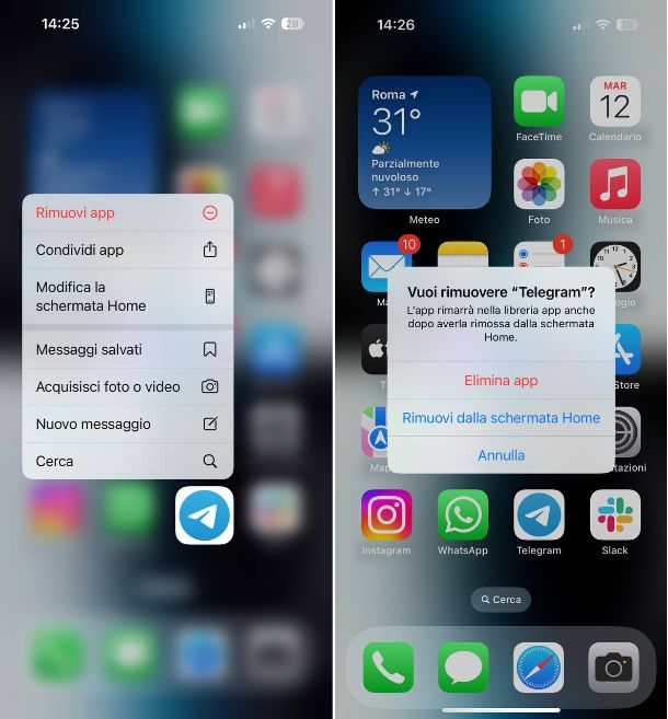 Come nascondere icone su iPhone