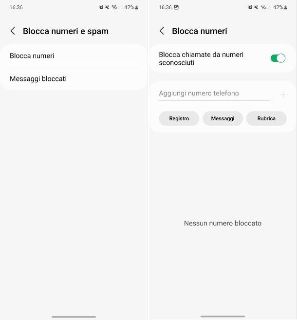 Come bloccare SMS senza numero su Samsung