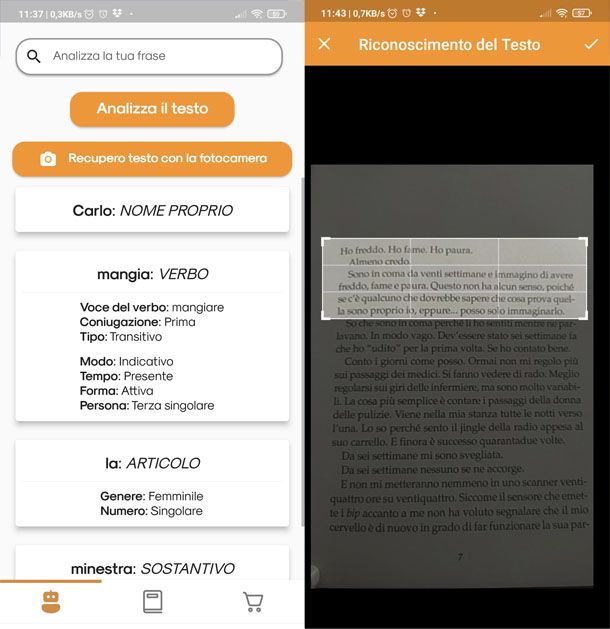 App Analisi Grammaticale Master