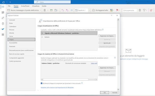 Outlook 365 su Windows