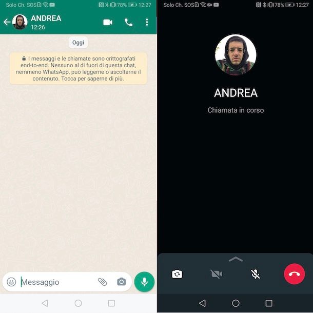 Come videochiamare su WhatsApp