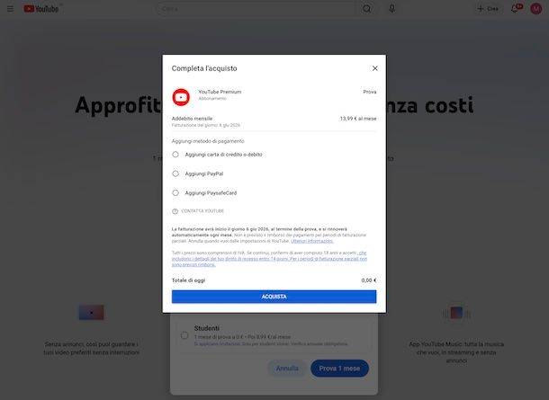 YouTube Premium Web