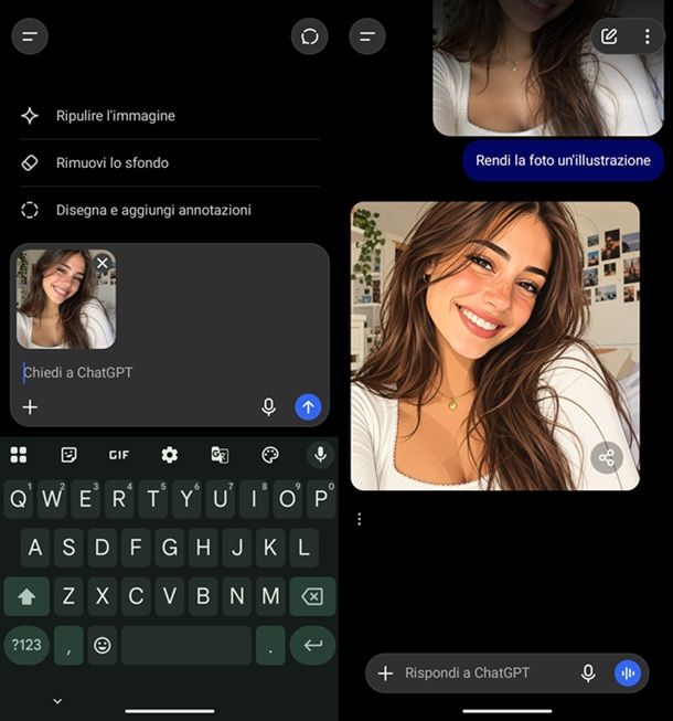 ChatGPT app per modificare foto