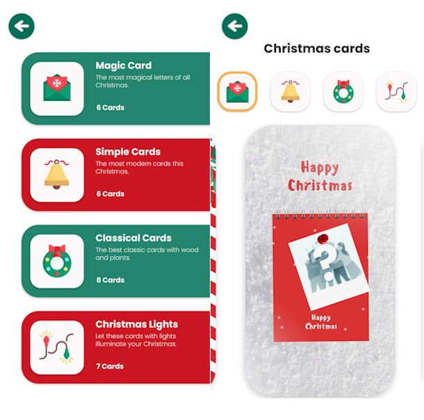 Altre app per Natale cartoline