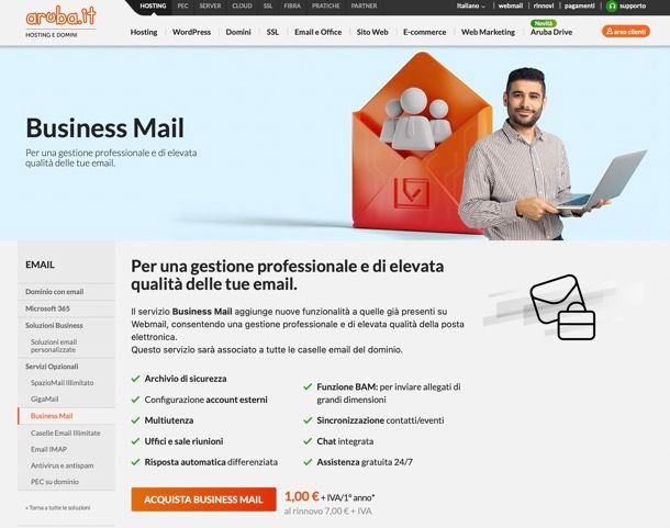 Business Mail di Aruba