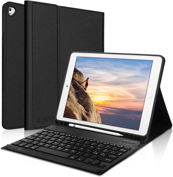 Custodia Con Tastiera E TrackPad Per IPad 10,2" (7a/8a/9a Gen) - Rotazione 360°, Bluetooth, Tastiera Rimovibile, Cover Protettiva