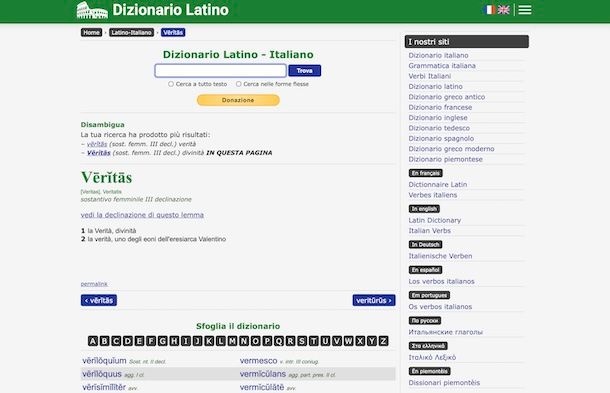 Dizionario latino Olivetti