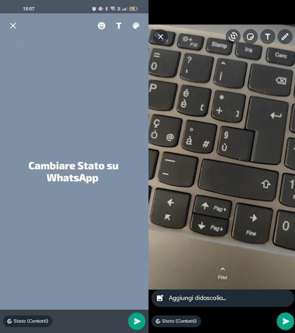 Cambiare Stato WhatsApp su Android