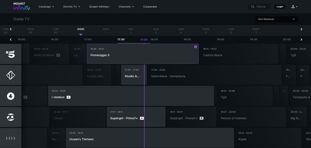 mediaset infinity dirette