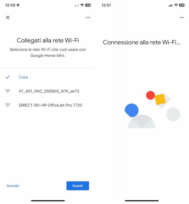 Collegare Google Home al Wi-Fi